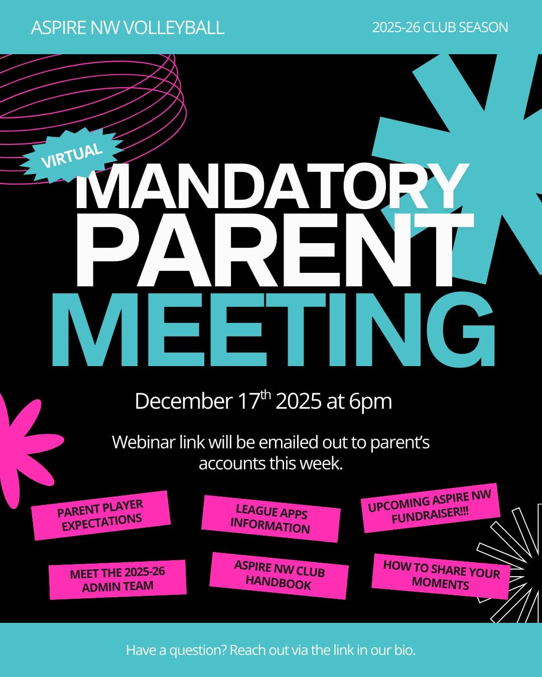 Aspire NW Mandatory Parent Meeting